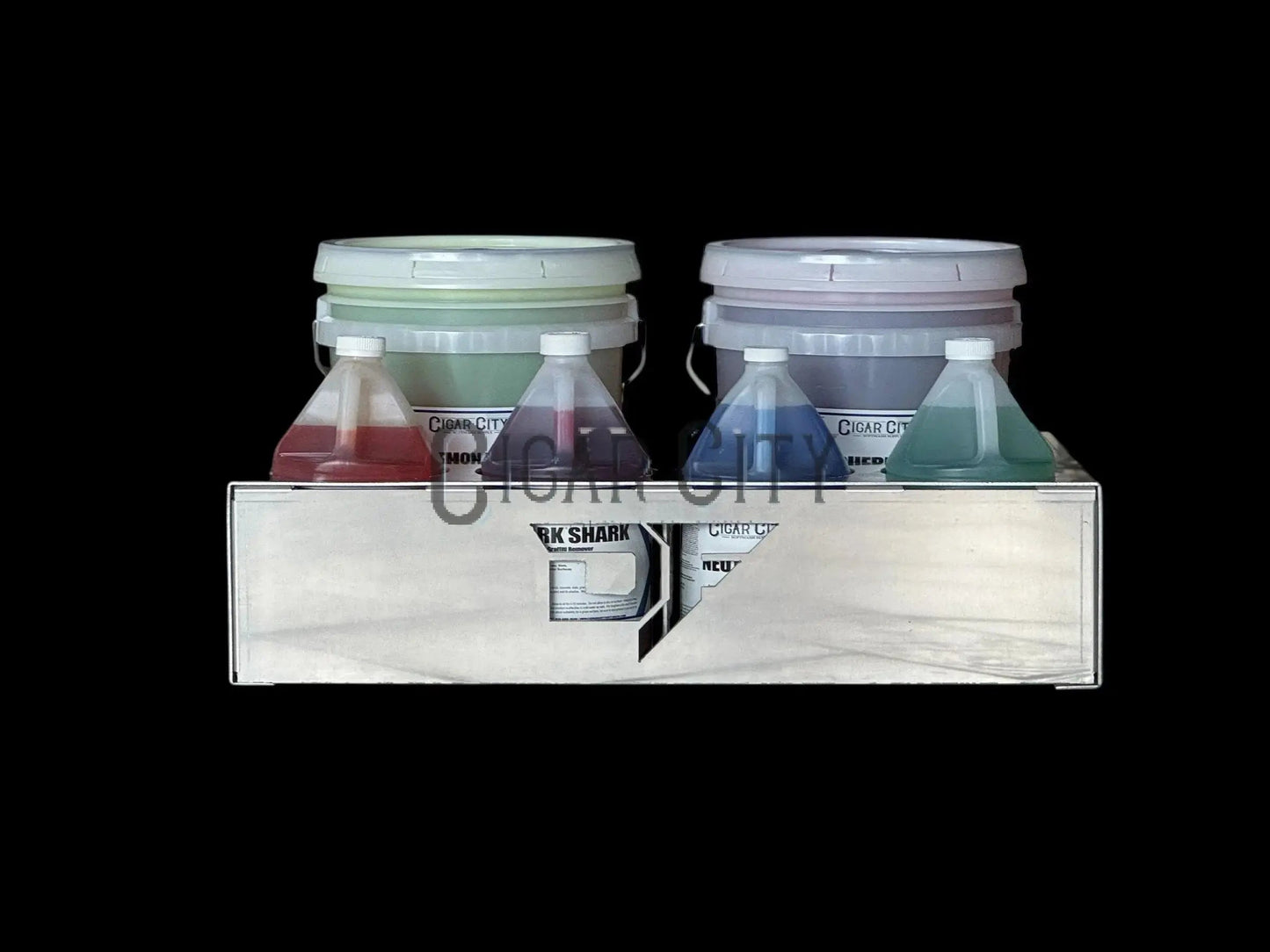 Aluminum Bucket Holder (1x 5 Gallon, 2x 1 Gallon) Dominator Manufacturing