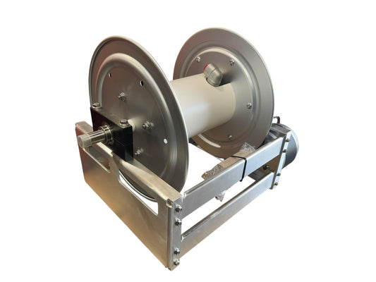 12″ Dominator Electric Hose Reel – 1/2″ Stainless Manifold – Cigar City Softwash Reel