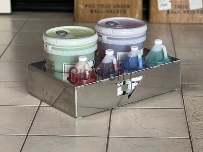 Aluminum Bucket Holder (1x 5 Gallon, 2x 1 Gallon) Dominator Manufacturing