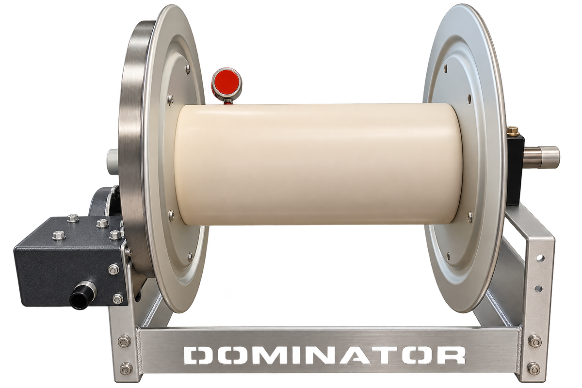 Dominator 12" Electric Hose Reel – 1/2″ Stainless Manifold