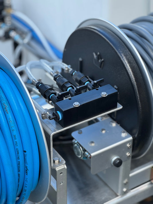 Dominator Fabrication 3-Port Downstream Injector Manifold Mount – Fits King & Titan Reels