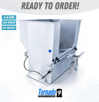 Tornado Trash Bin Cleaner – High-Pressure Dual Nozzle Cleaning System for Trash & Recycling Bins