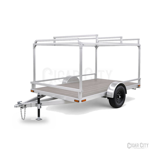 Rendering - actual build may vary - 6x10 single axle trailer, front