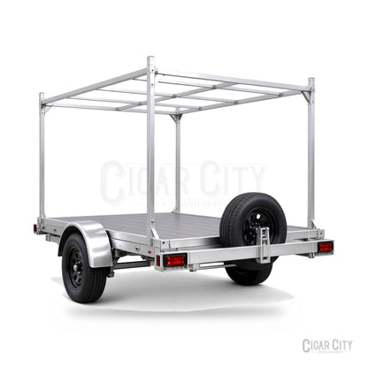 Rendering - actual build may vary - 6x10 single axle trailer, rear
