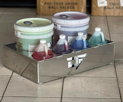 Aluminum Bucket Holder (2x 5 Gallon, 4x 1 Gallon)